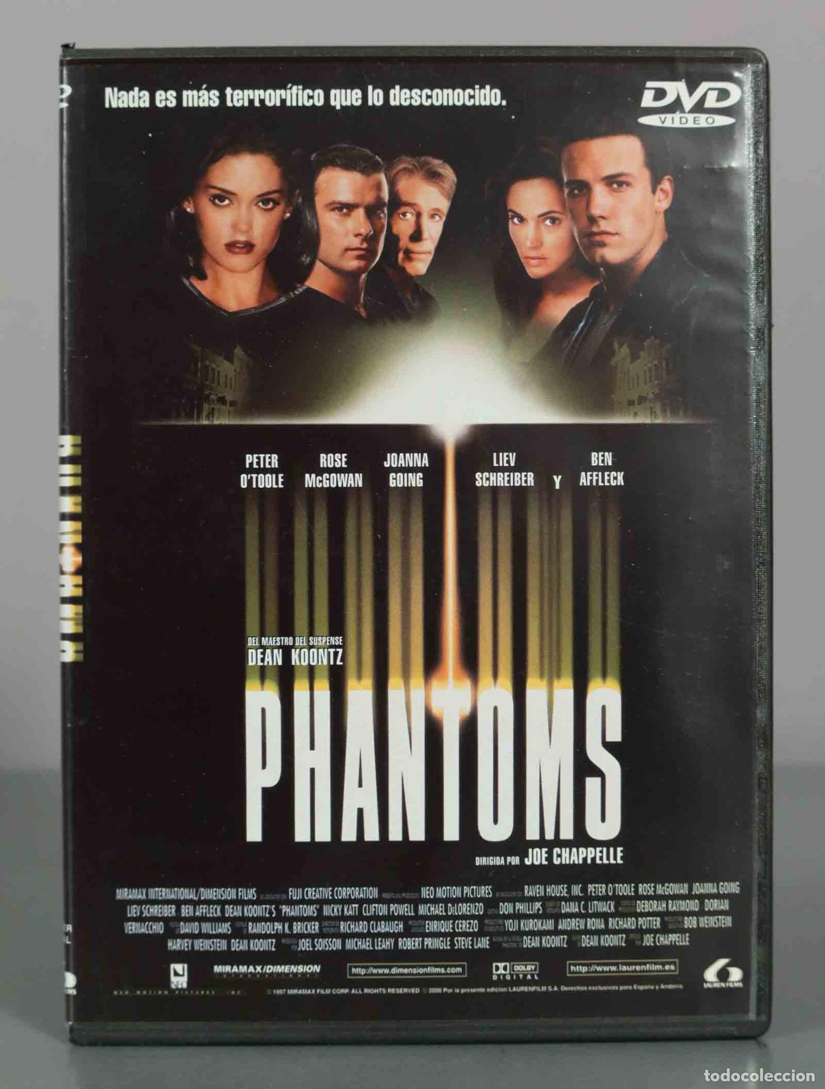 Cine: DVD. Phantoms - Joe Chappelle, Peter O&acute;Toole, Rose McGowan, Joanna Going, Liev Schreiber, Ben Affle