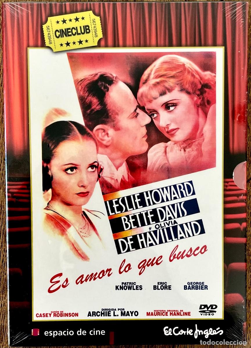 Cine: ES AMOR LO QUE BUSCO.Bette Davis. Leslie Howard. CINECLUB EL CORTE INGL&Eacute;S. DVD+ESTUCHE+LIBRO.