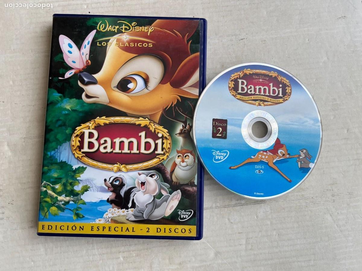 Cine: BAMBI DISNEY SOLO DISCO 2 CAJA DOBLE - PELICULA DVD KREATEN