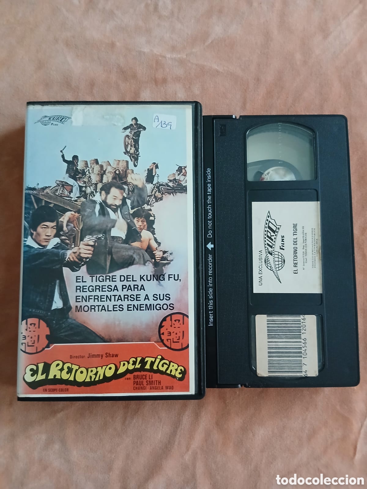 Cine: EL RETORNO DEL TIGRE &bull;Jimmy Shaw, Bruce Li &bull; Artes Marciales &bull; VHS