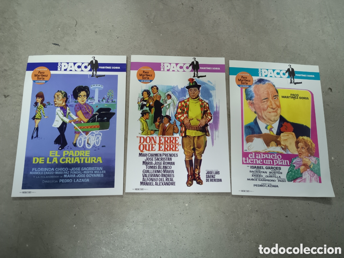 Cine: 3 DVD PACO MART&Iacute;NEZ SORIA - DON ERRE QUE ERRE, EL ABUELO TIENE UN PLAN, EL PADRE DE LA CRIATURA