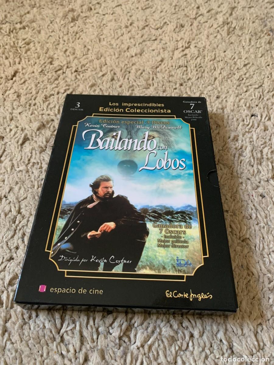 Cine: 3 DVD. BAILANDO CON LOBOS. ED. ESPECIAL 3 DISCOS Y LIBRILLO. BUENA CONSERVACION