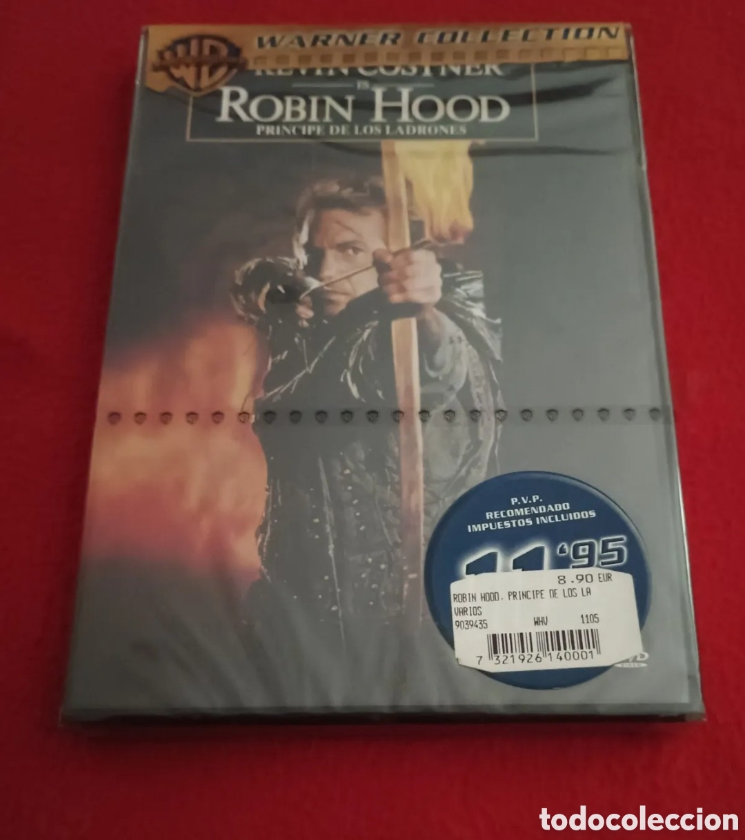Cine: Dvd Robin hood pr&iacute;ncipe de los ladrones (precintado)- kevin costner Morgan freeman Alan rickman