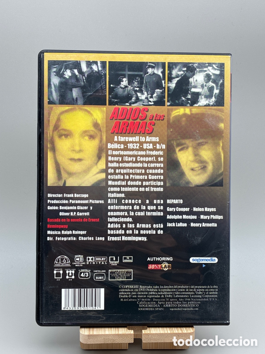 Cine: Adi&oacute;s a las armas DVD - Foto 2