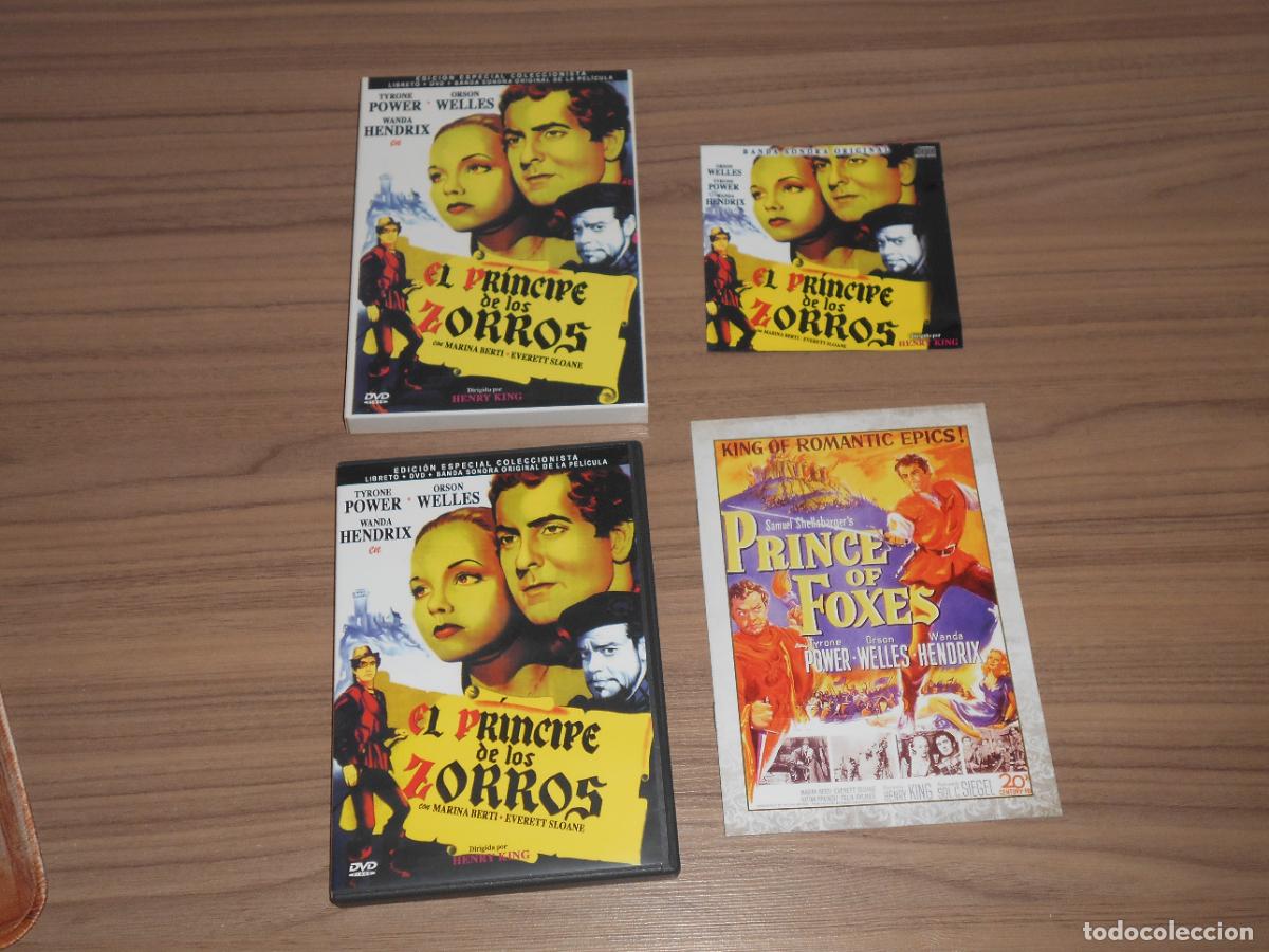 Cine: EL PRINCIPE DE LOS ZORROS Ed Esp 2 Discos DVD + CD + LIBRETO Orson Welles TYRONE POWER Como NUEVA