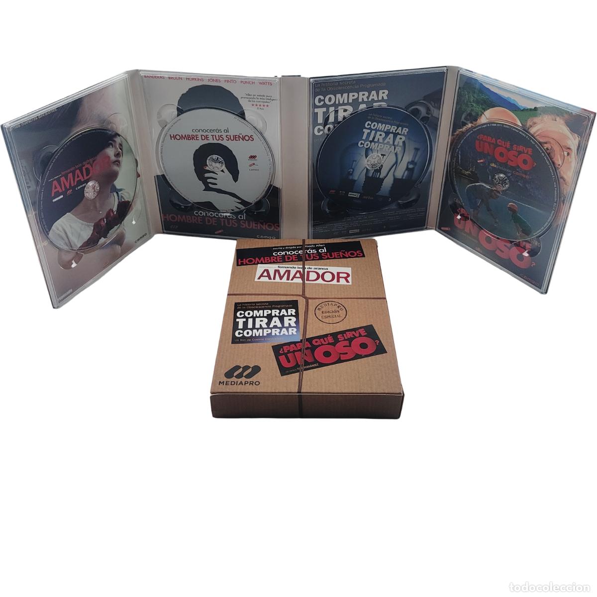 Cine: PACK DVD: AMADOR; &iquest;PARA QUE SIRVE UN OSO?; COMPRAR TIRAR COMPRAR; CONOCERAS AL HOMBRE DE TUS SUE&Ntilde;OS