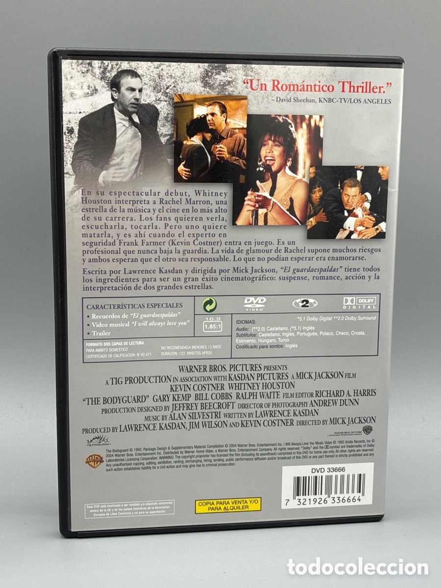 Cine: El Guardaespaldas DVD - Foto 2