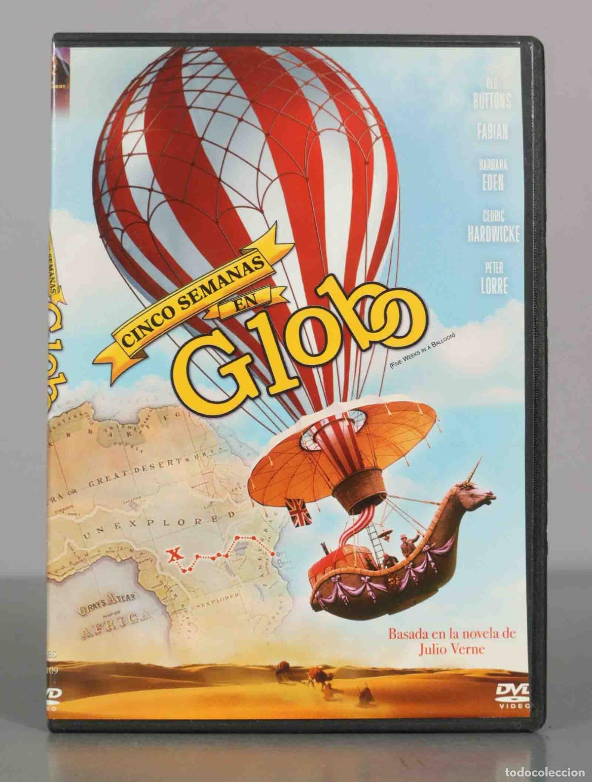 Cine: DVD. Cinco semanas en globo - Irwin Allen, Red Buttons, Fabian, Barbara Eden, Cedric Hardwicke, Pet