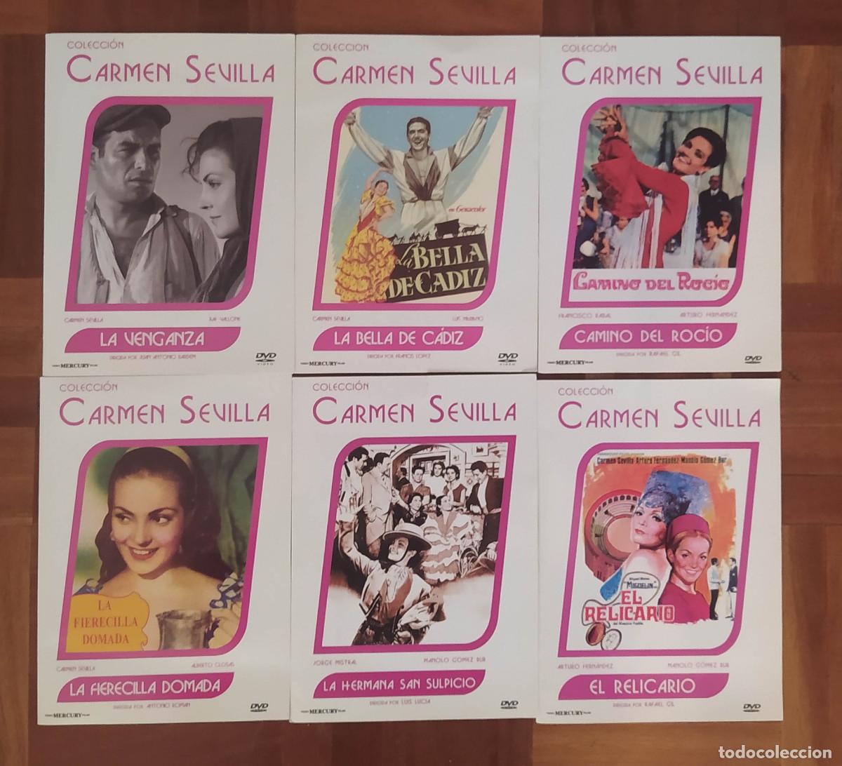 Cine: 6 DVD Carmen Sevilla. La bella de C&aacute;diz, La fierecilla domada, Camino del Rocio, La Venganza, etc.