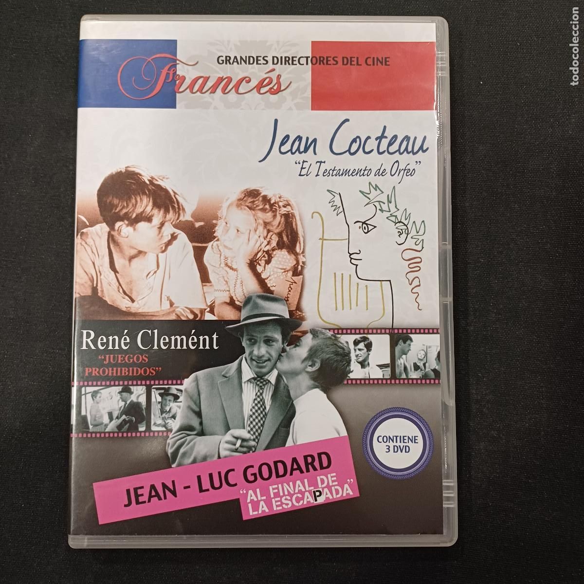 Cine: JEAN LUC GODARD/EL TESTAMENTO DE ORFEO-JUEGOS PROHIBIDOS-AL FINAL DE LA ESCAPADA/DVD 3 DISCOS.