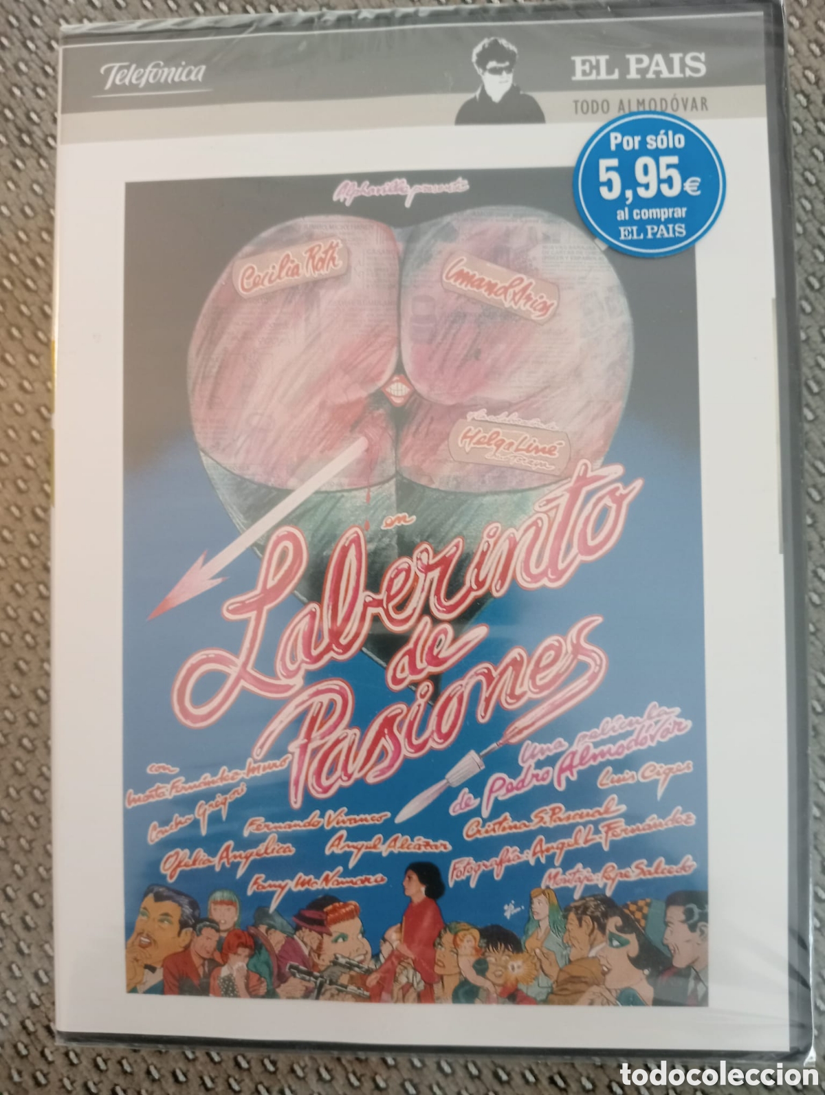 Cine: Laberinto de pasiones. Pedro Almod&oacute;var. DVD. Nuevo. Precintado