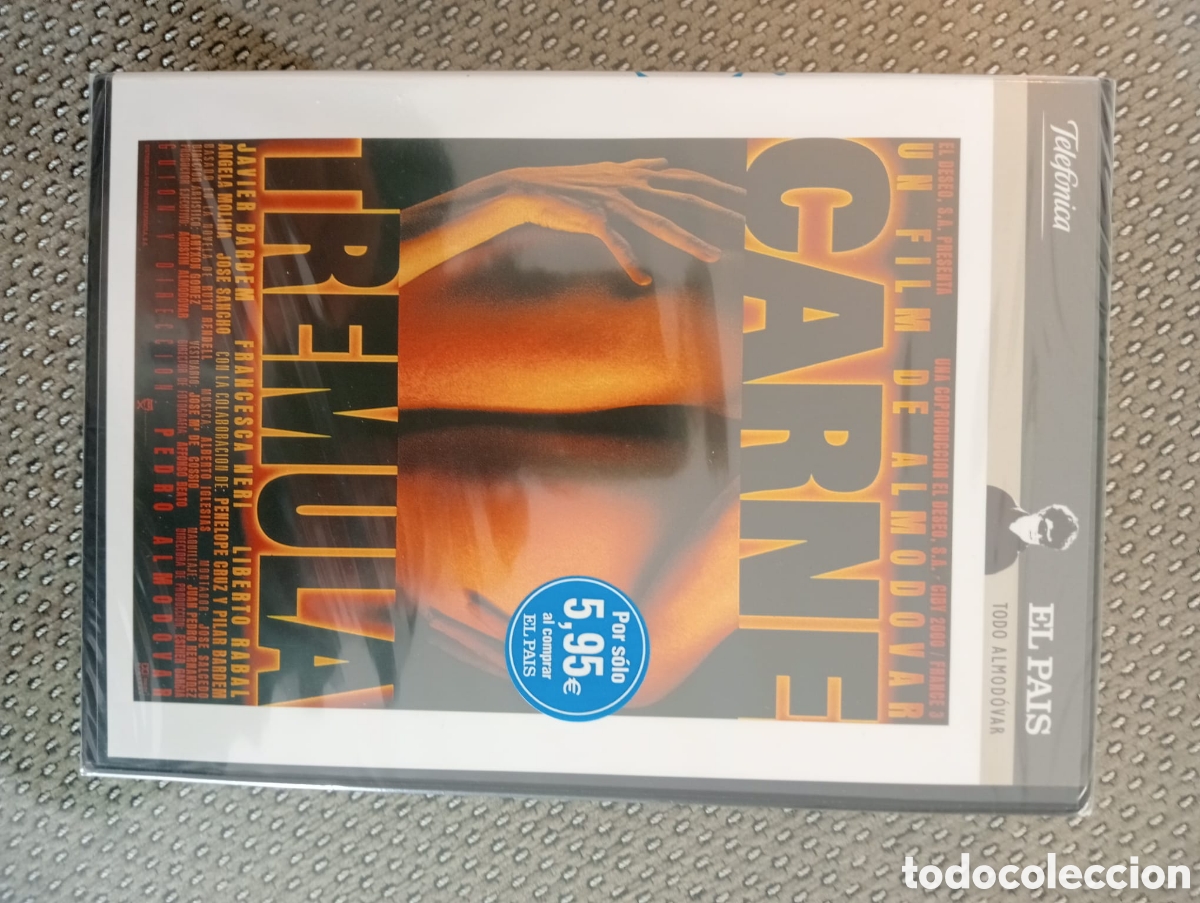 Cine: Carne tr&eacute;mula. Pedro Almod&oacute;var. DVD. Nuevo. Precintado