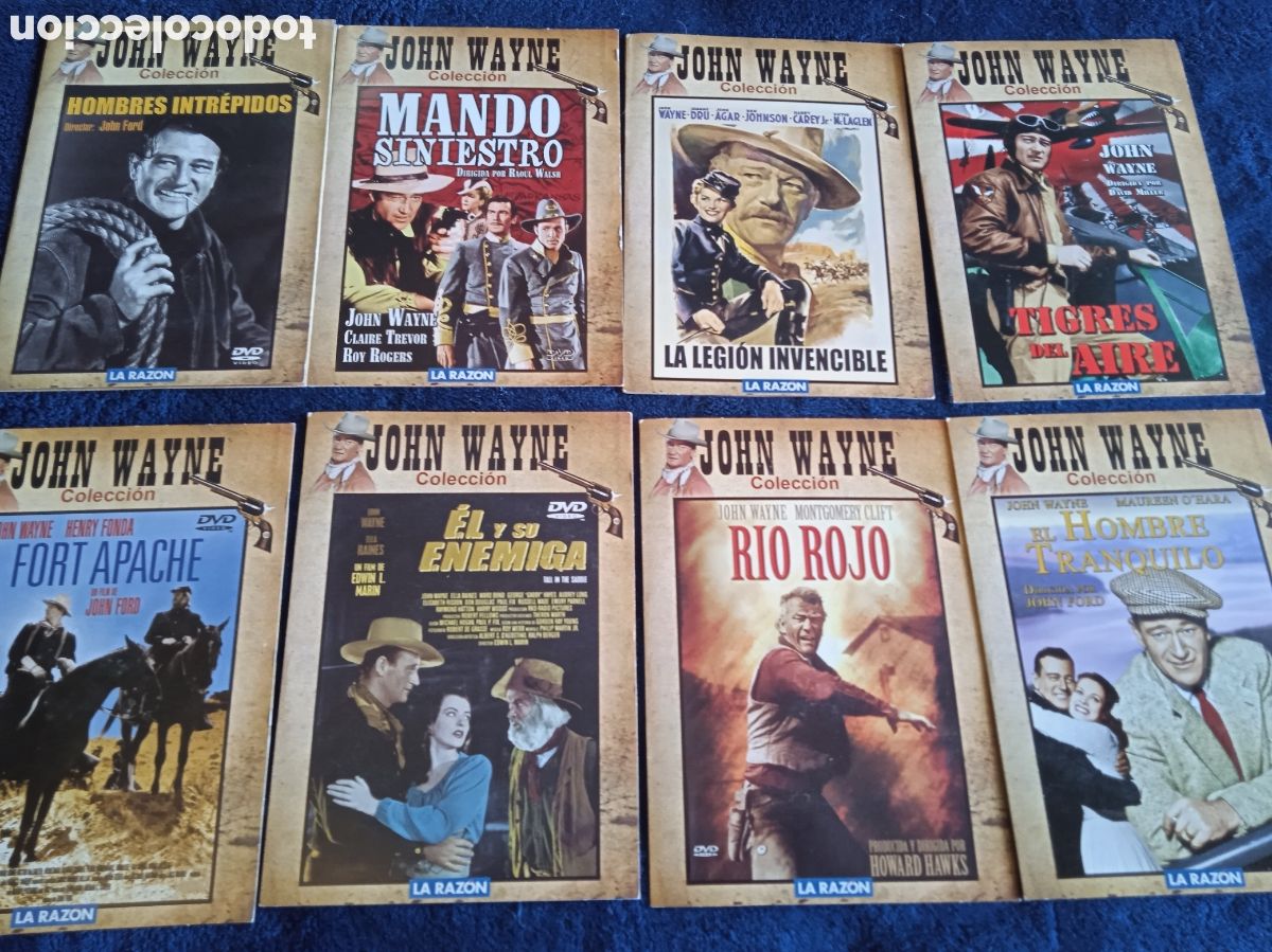 Cine: DVD - JOHN WAYNE COLECCION , LOTE 8 DVD - VER TITULOS EN FOTO - DVD EN FUNDA DE CARTON -NUEVOS