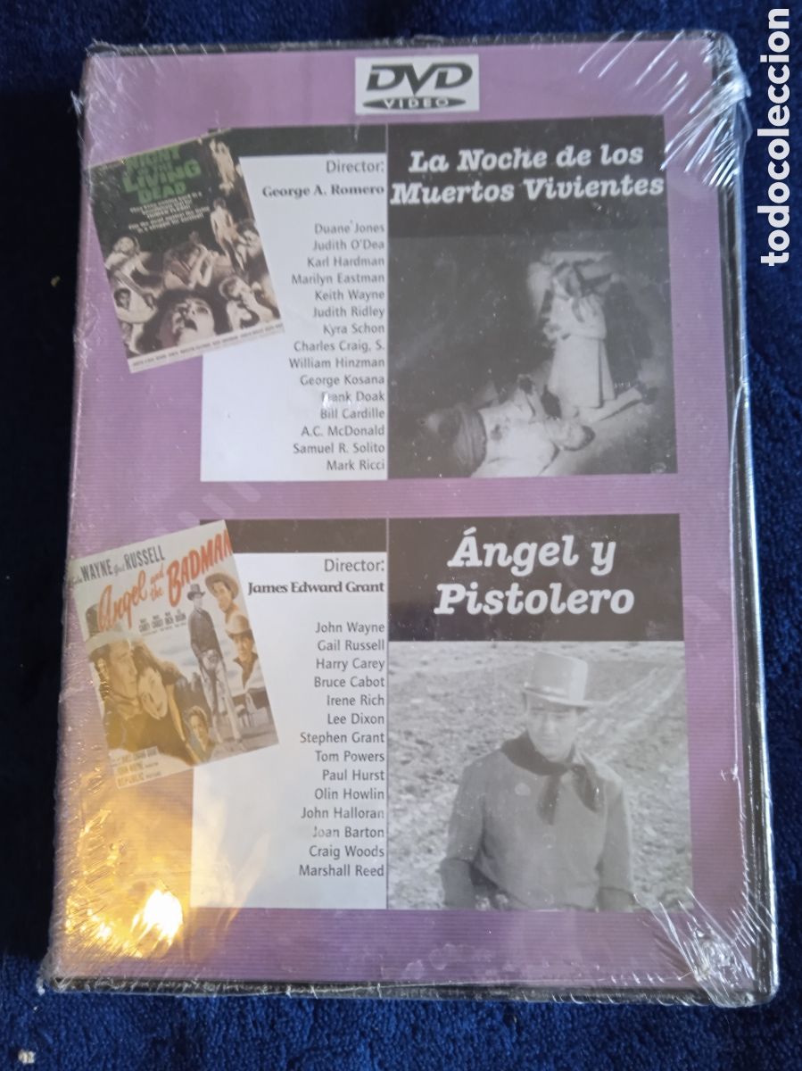 Cine: DVD - LA NOCHE DE LOS MUERTOS VIVIENTES / &Aacute;NGEL Y PISTOLERO --NUEVA PRECINTADA