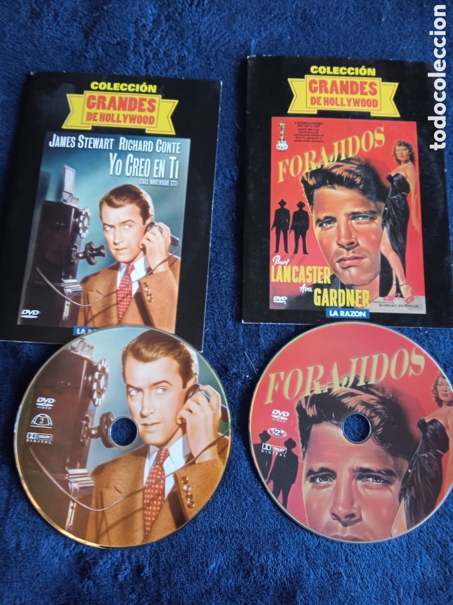 Cinema: GRANDES DE HOLLYWOOD , 2 DVD - YO CREO EN TI , FORAJIDOS ,- DVD EN FUNDA DE CARTON -NUEVOS