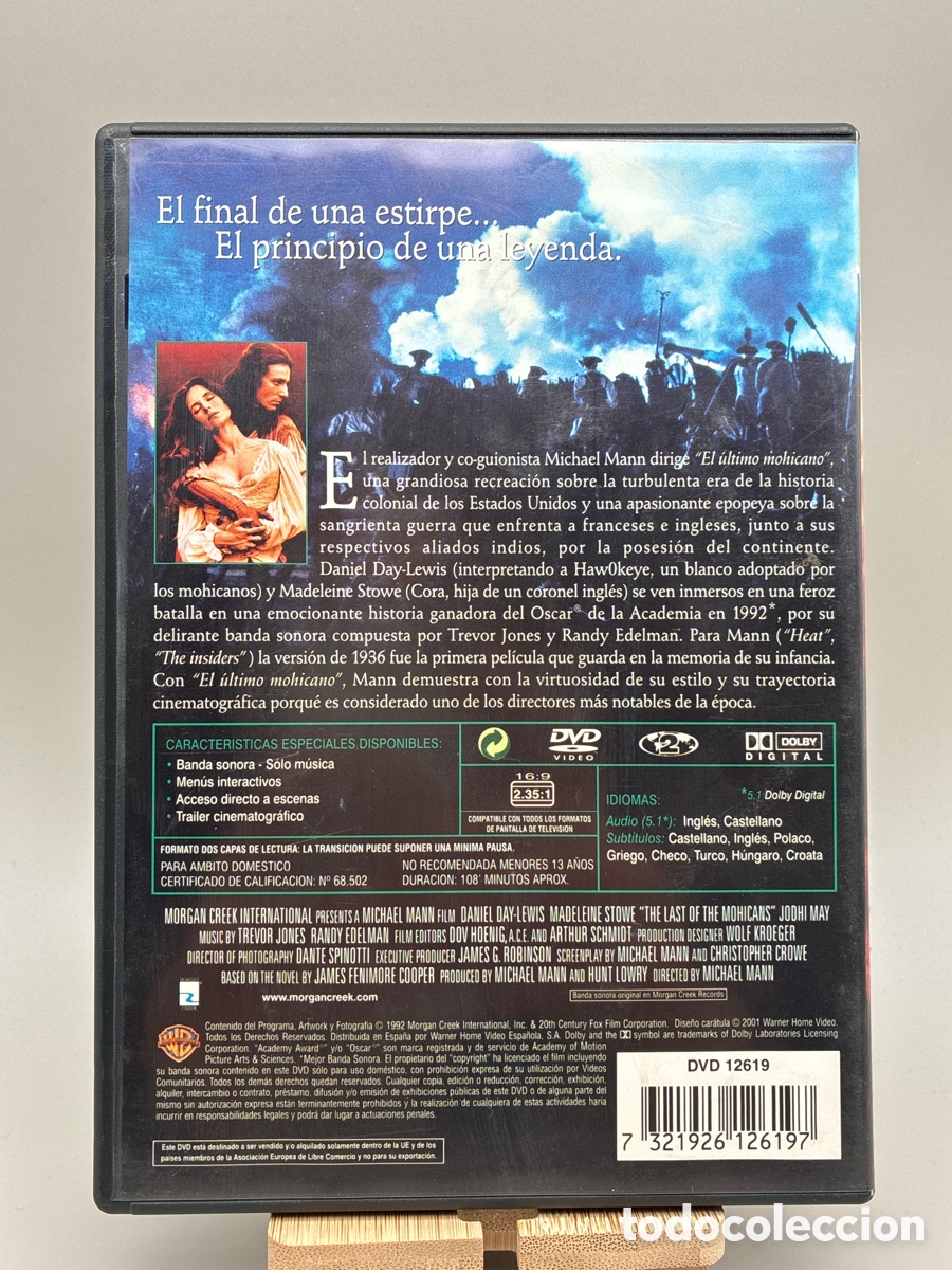 Cine: El &uacute;ltimo Mohicano DVD - Foto 2