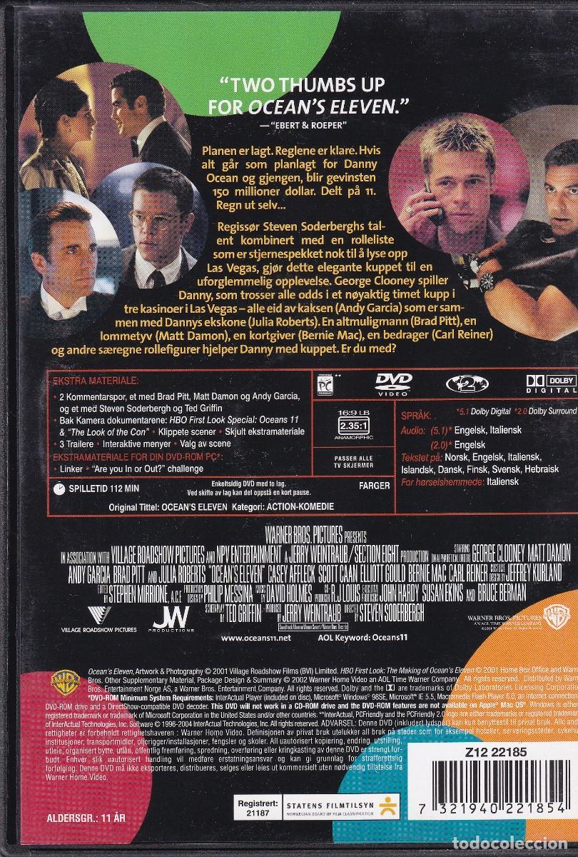 Cine: Oceans Eleven DVD-- - Foto 2