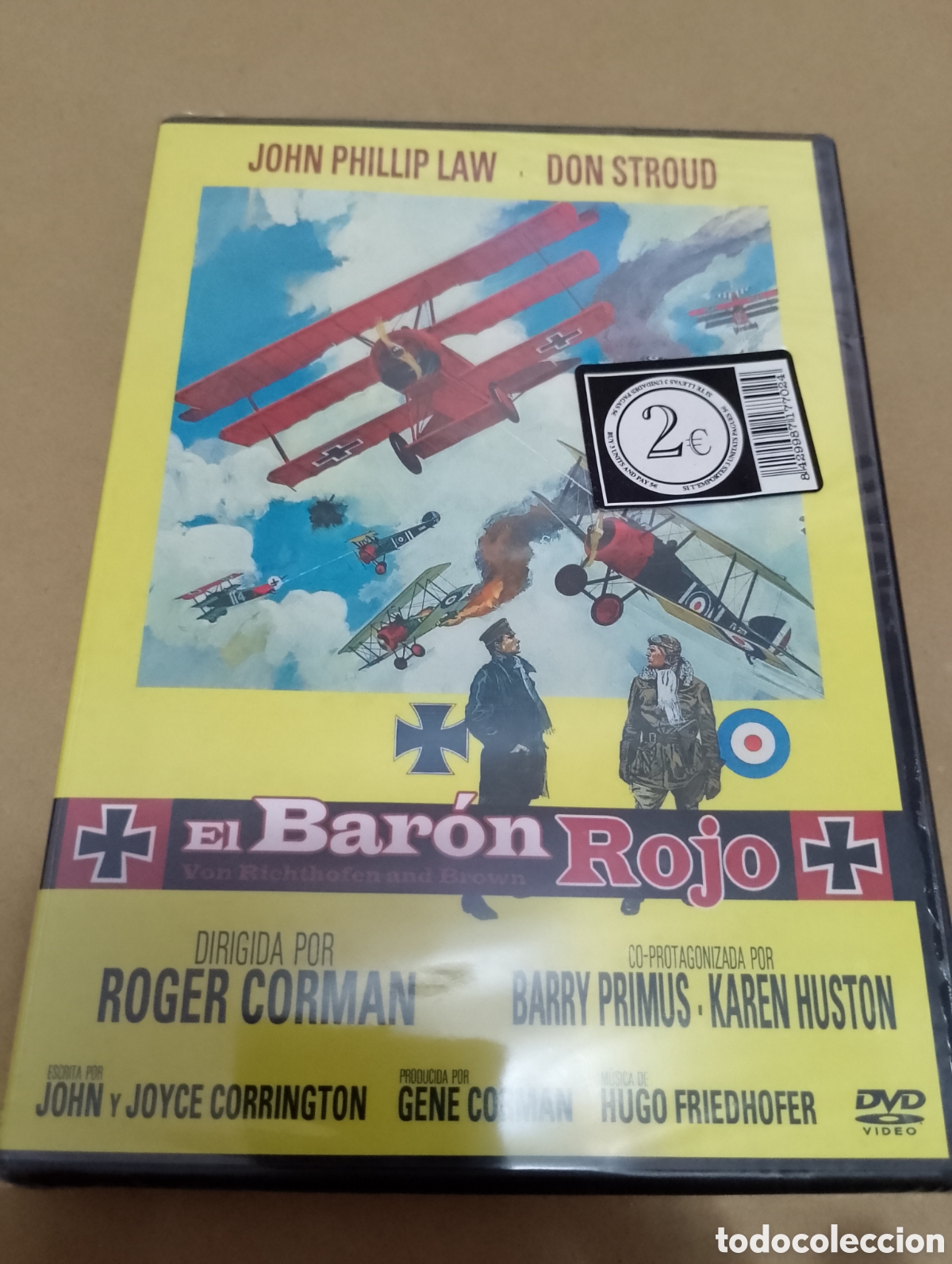 Cine: Dvd. El Bar&oacute;n rojo. Roger Corman. Precintado.