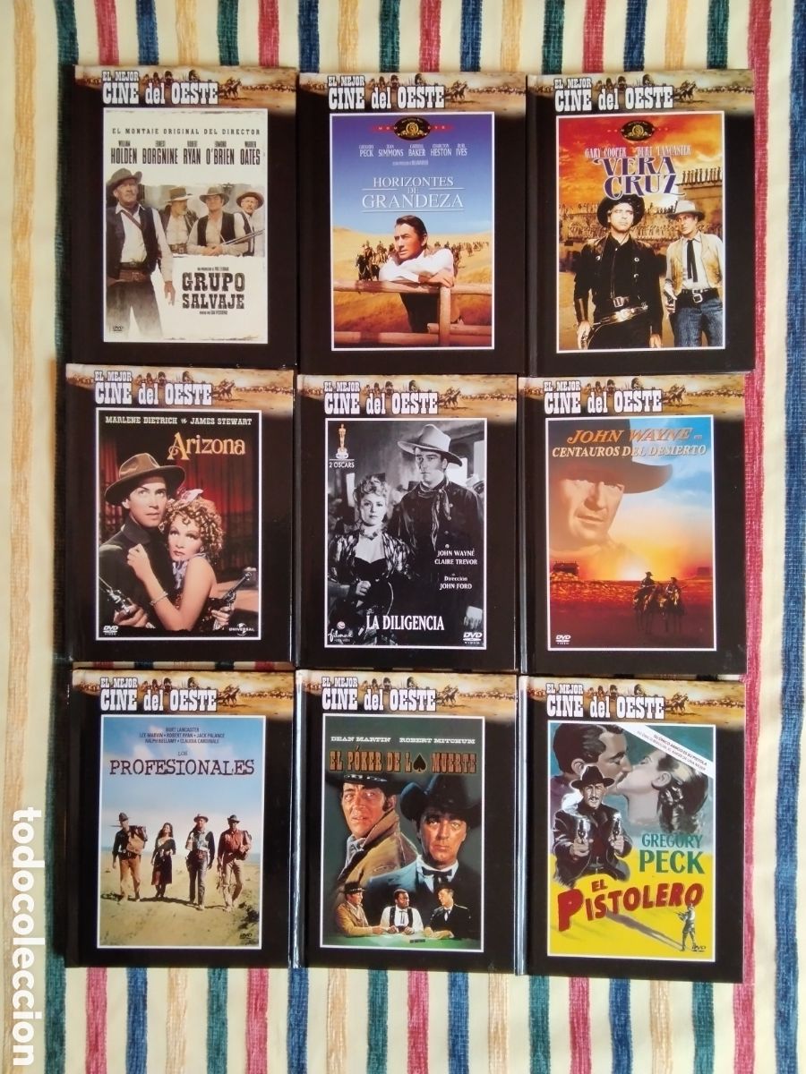 Cine: Gran Lote 29 DVDs Colecci&oacute;n EL MEJOR CINE DEL OESTE (Planeta DeAgostini). Formato Libro-DVD. Western