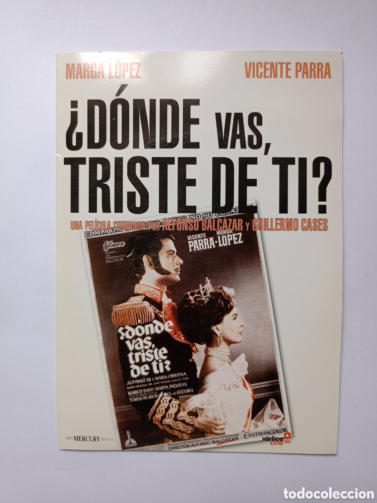Cinema: &iquest;DONDE VAS TRISTE DE TI? DVD DE LA PELICULA DE VICENTE PARRA Y MARGA LOPEZ. ESTUCHE FINO DE CARTON.