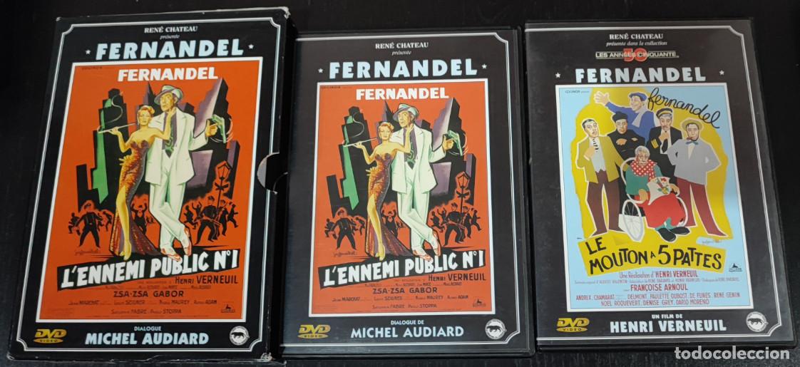 Cine: RENE CHATEAU, FERNANDEL L'ENNEMI PUBLIC N&ordm; 1, LE MOUTON, 2 PELICULAS EN DVD V.O. FRANCES, EN ESTUCHE