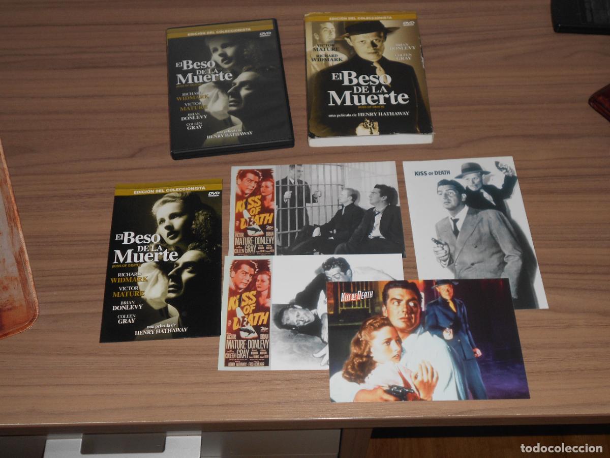 Cine: EL BESO DE LA MUERTE Ed. Esp. DVD + LIBRETO + POSTALES Victor Mature DISCO Como NUEVO