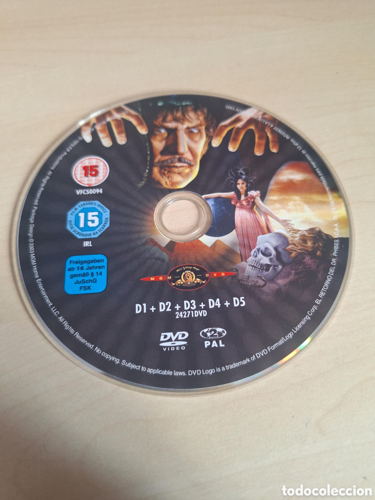 Cine: SD1776 el retorno de dr. Phibes DVD SOLO DISCO