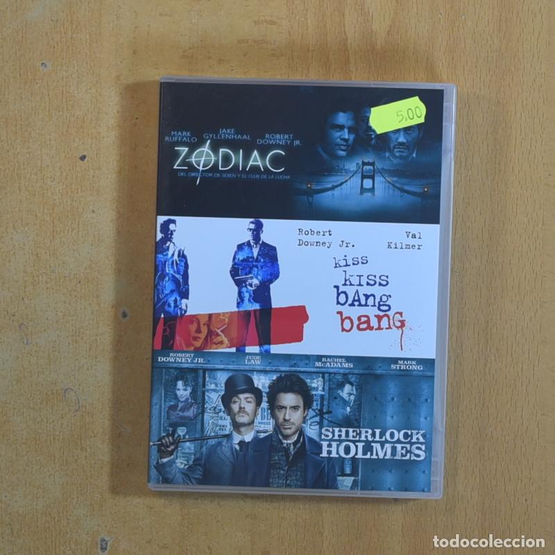 Cine: ZODIAC / KISS KISS BANG BANG / SHERLOCK HOLMES - DVD