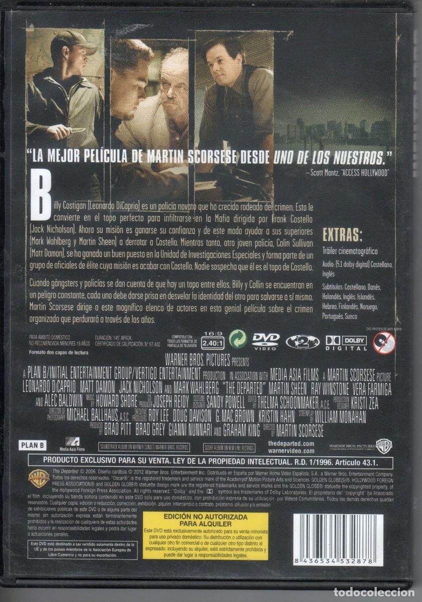 Cine: INFILTRADOS . LEONARDO DICAPRIO - MATT DAMON - JACK NICHOLSON