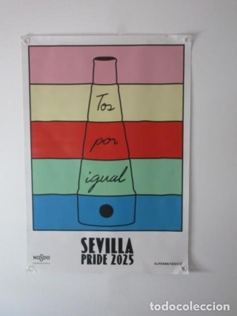 Cine: PANCARTA BALCONERA CARTEL ORGULLO GAY SEVILLA PRIDE 2025 DISE&Ntilde;ADO POR SUPERBRITANICO - MEMORIA LGTB