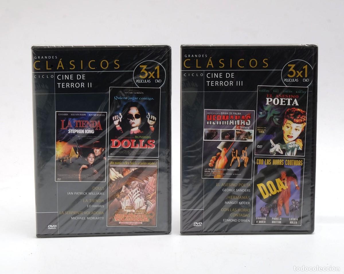 Cine: 2 DVD con 6 pel&iacute;culas de Terror. NUEVOS
