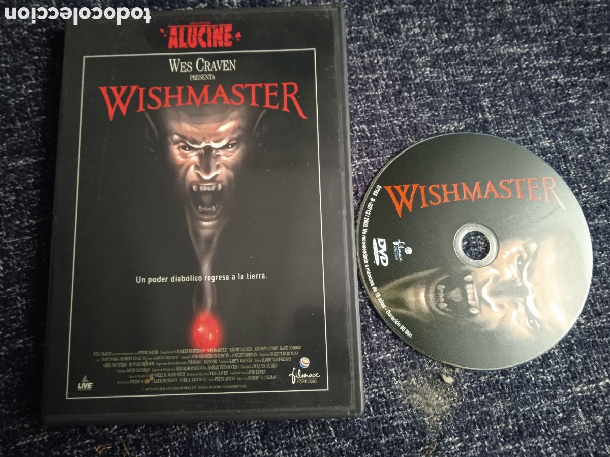 Cine: DVD - WISHMASTER - WES CRAVEN -TERROR