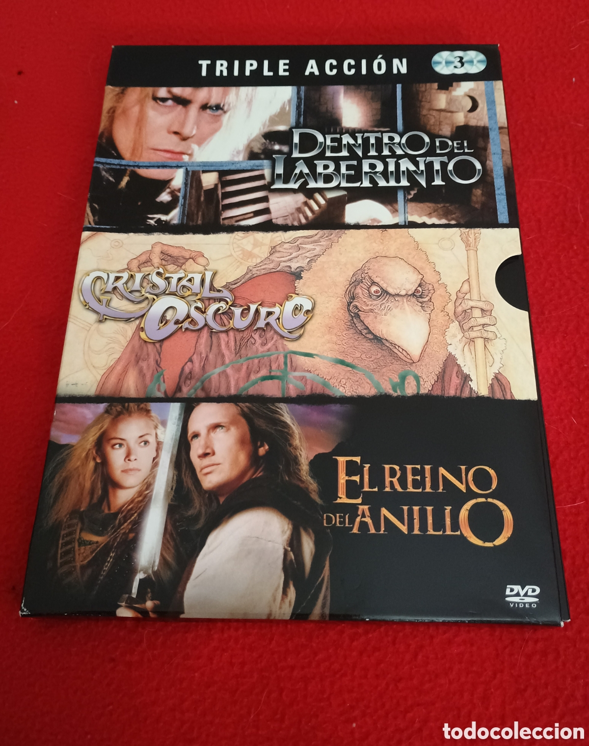Cine: Dvd dentro del laberinto + cristal oscuro + el reino del anillo (3 discos) Jim henson David bowie