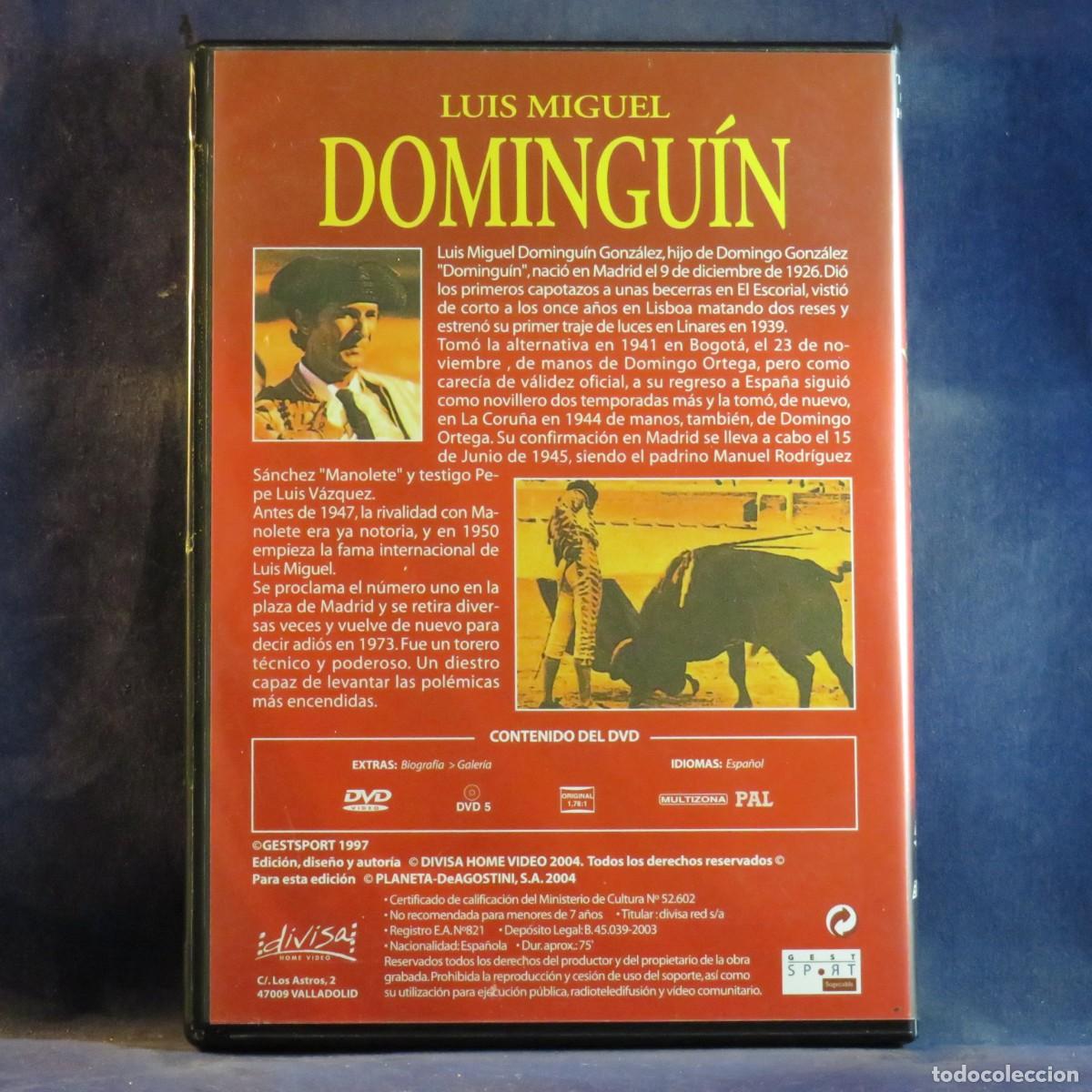 Cine: LUIS MIGUEL DOMINGU&Iacute;N - DVD - Foto 2