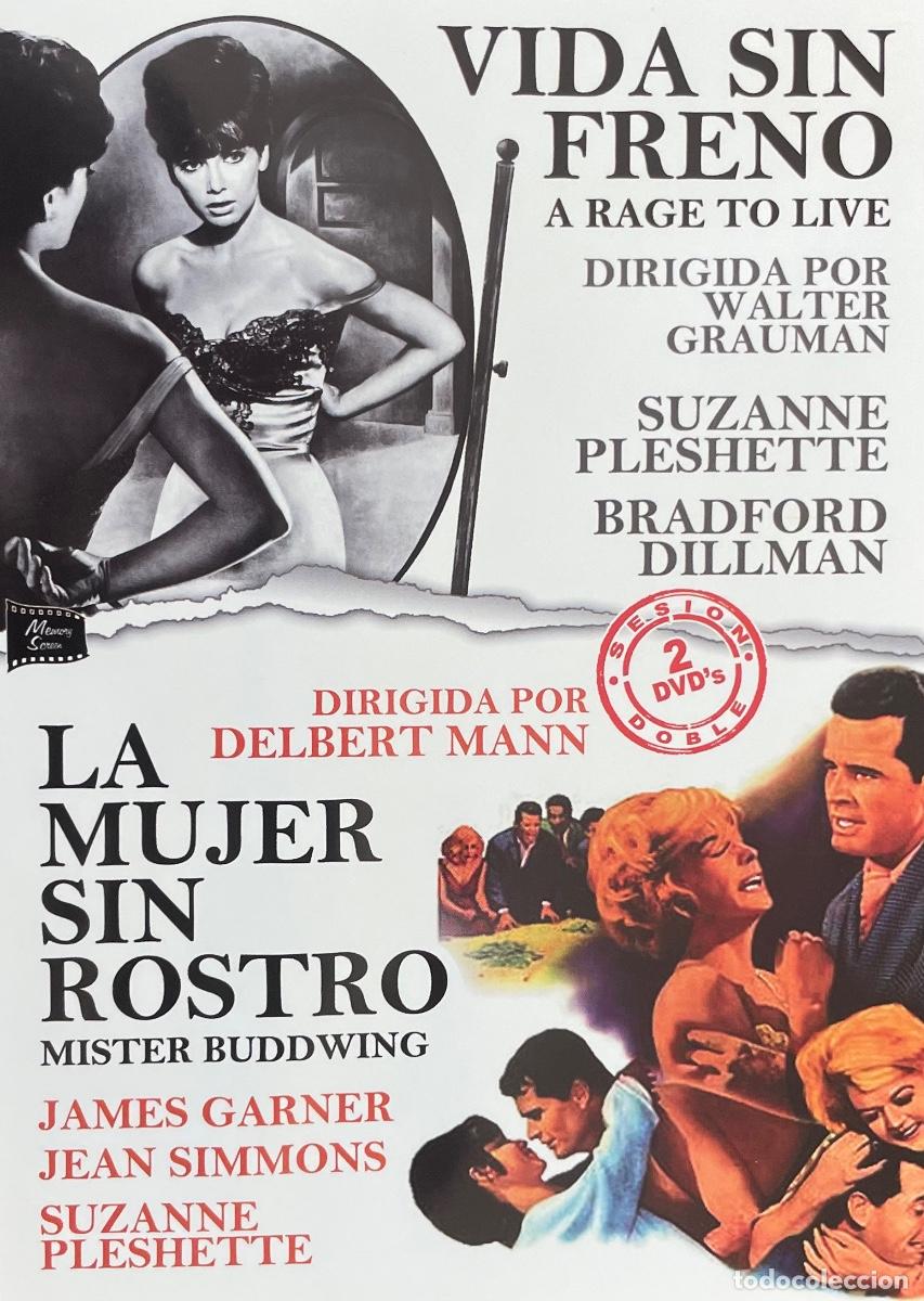 Kino: 2 DVDs. VIDA SIN FRENO. LA MUJER SIN ROSTRO. Suzanne Pleshette. James Garner. Jean Simmons.