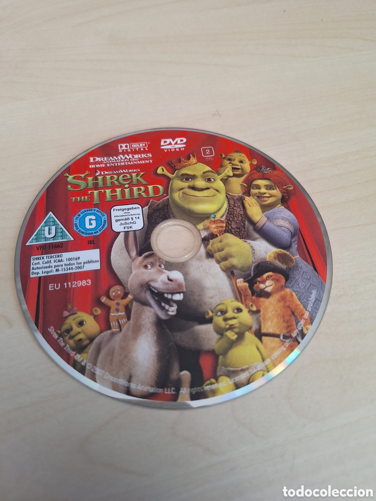Cine: SD1821 shrek tercero DVD SOLO DISCO