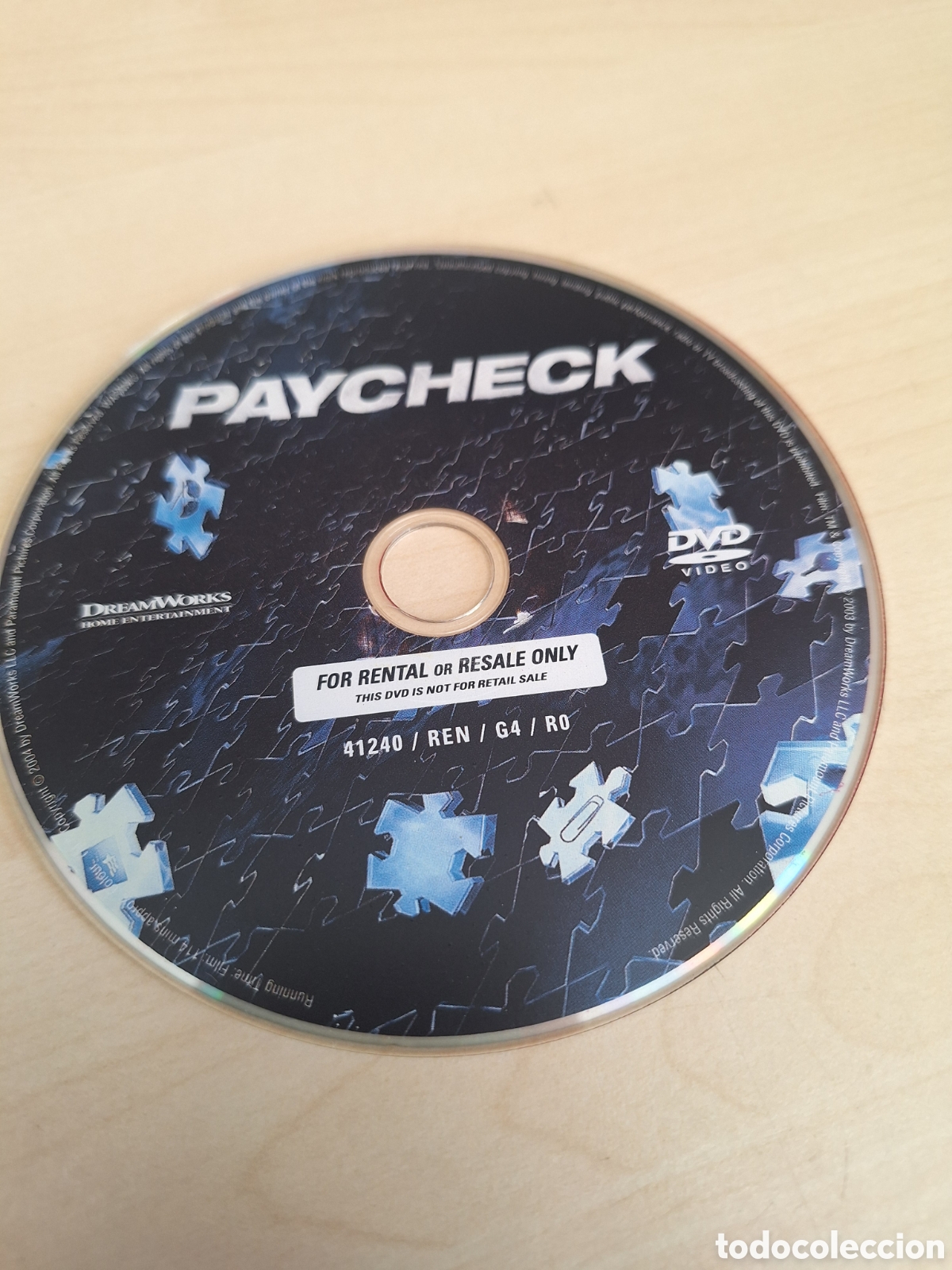 Cine: SD1823 paycheck DVD SOLO DISCO
