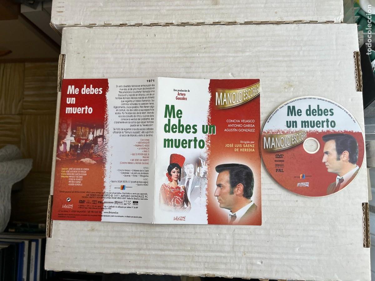 Cine: ME DEBES UN MUERTO - MANOLO ESCOBAR - PELICULA DVD CAJA CARTON ULTRAFINO KREATEN