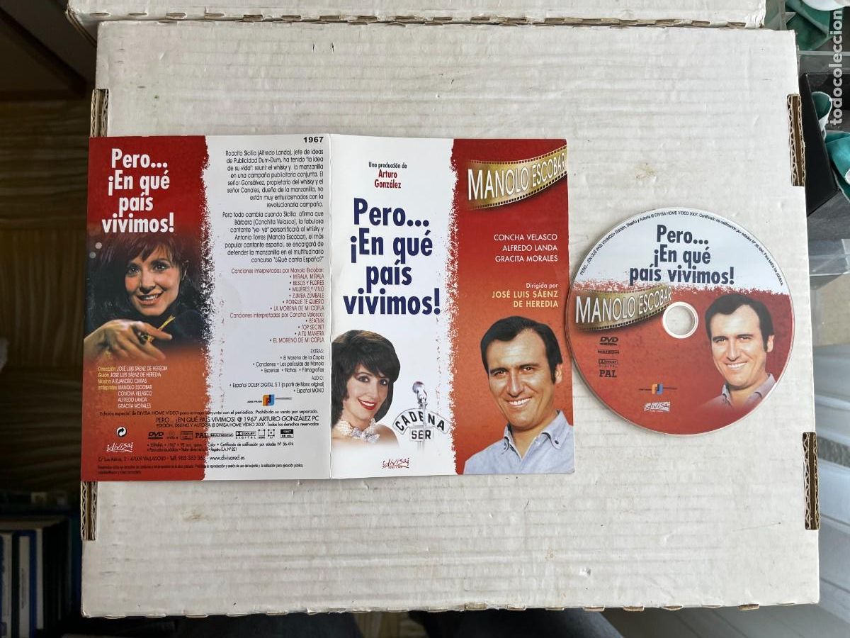 Cine: PERO EN QUE PAIS VIVIMOS - MANOLO ESCOBAR - PELICULA DVD CAJA CARTON ULTRAFINO KREATEN