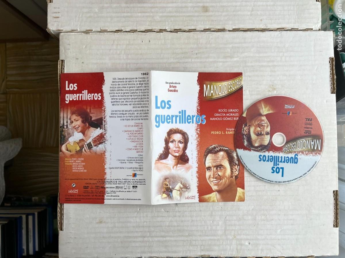 Cine: LOS GUERRILLEROS - MANOLO ESCOBAR - PELICULA DVD CAJA CARTON ULTRAFINO KREATEN