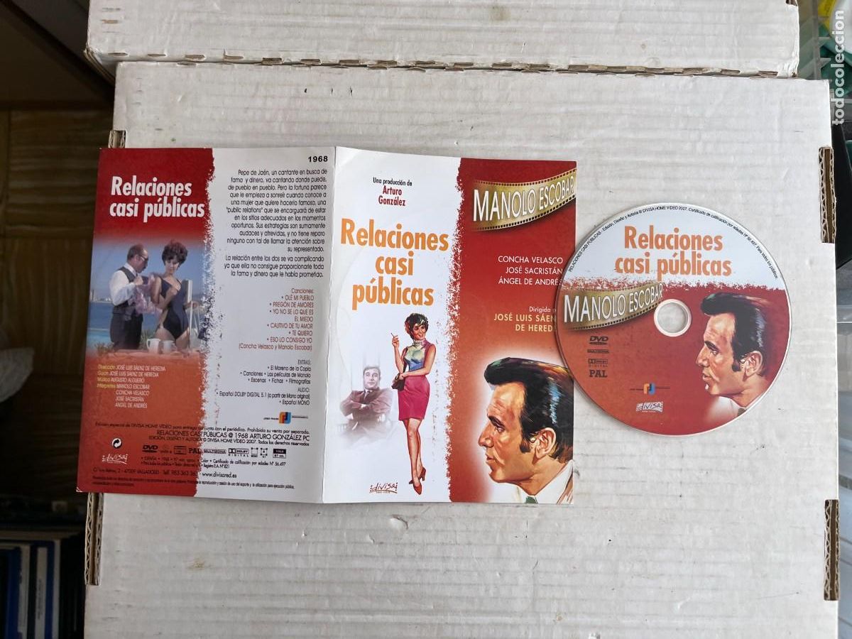 Cine: RELACIONES CASI PUBLICAS - MANOLO ESCOBAR - PELICULA DVD CAJA CARTON ULTRAFINO KREATEN
