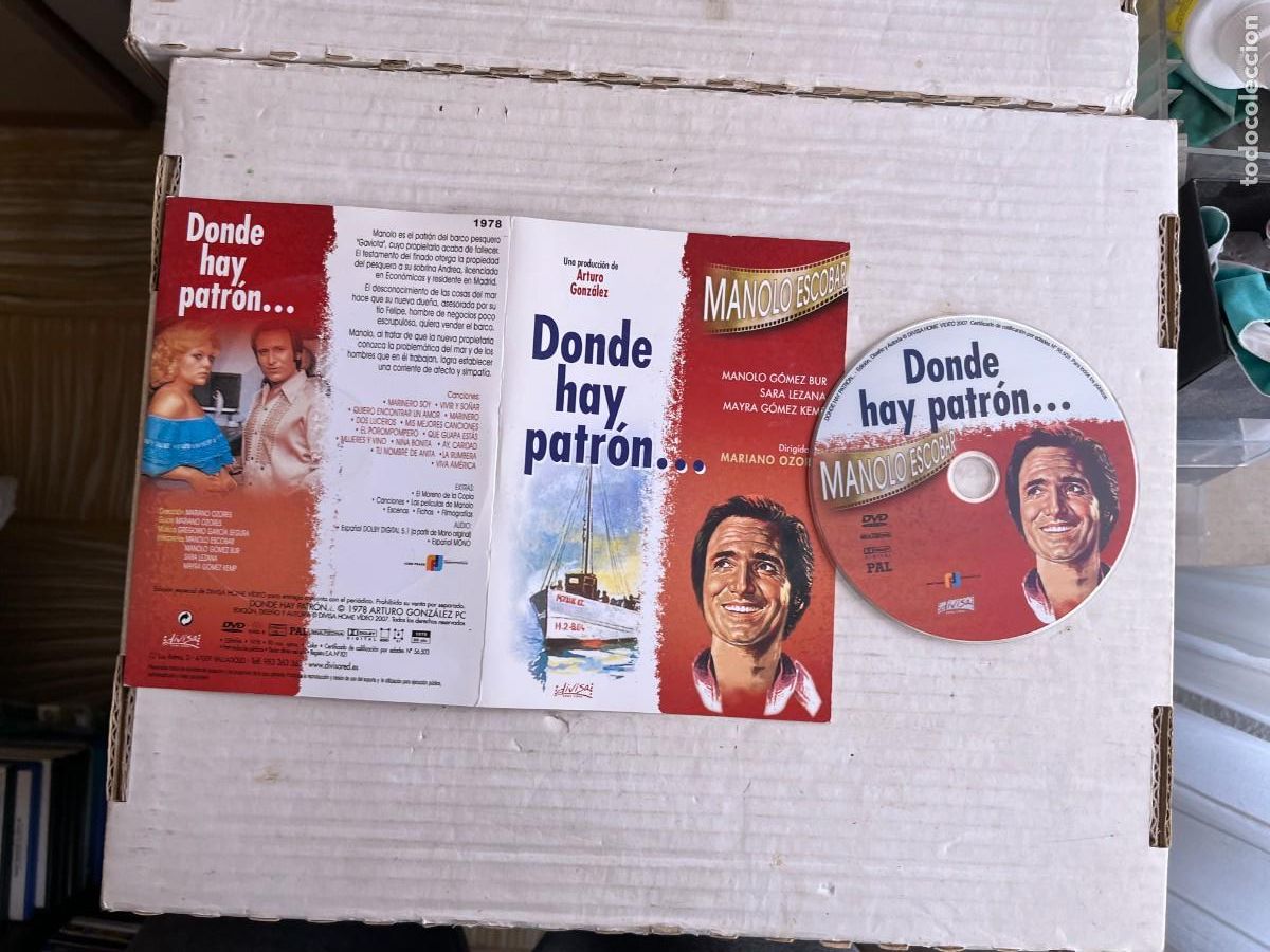 Cine: DONDE HAY PATRON- MANOLO ESCOBAR - PELICULA DVD CAJA CARTON ULTRAFINO KREATEN NO MANDA MARINERO
