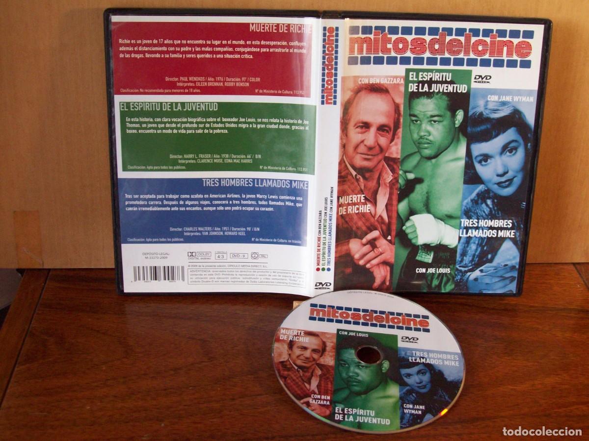 Cine: MITOS DEL CINE: MUERTE DE RICHIE - EL ESPIRITU DE LA JUVENTUD - TRES HOMBRES... - 1 DVD