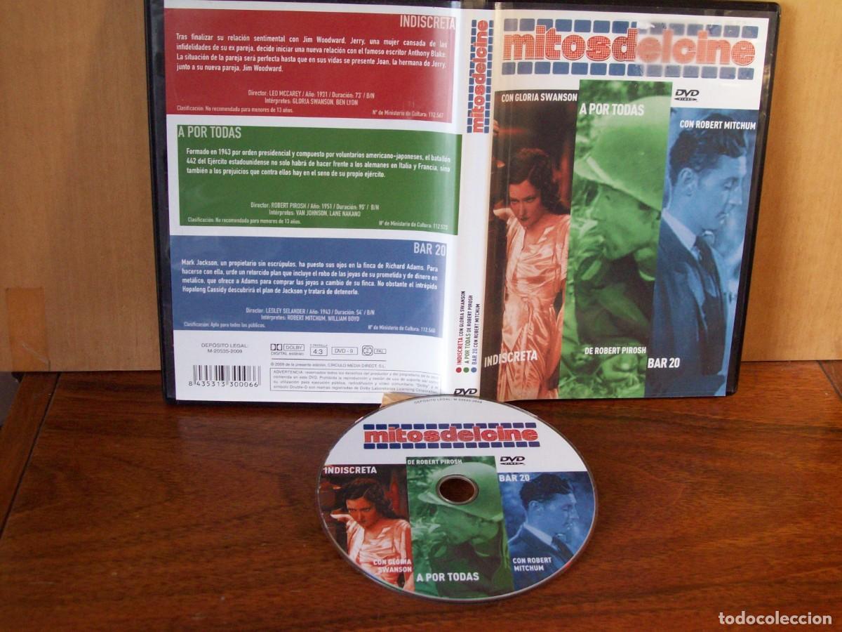 Cinema: MITOS DEL CINE: INDISCRETA - A POR TODAS - BAR 20 - 3 PELICULAS EN 1 SOLO DVD