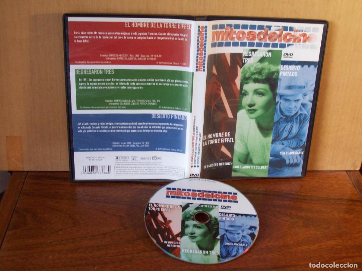 Cine: MITOS DEL CINE: EL HOMBRE DE LA TORRE EIFFEL - REGRESARON TRES - DESIERTO PINTADO - 1 SOLO DVD