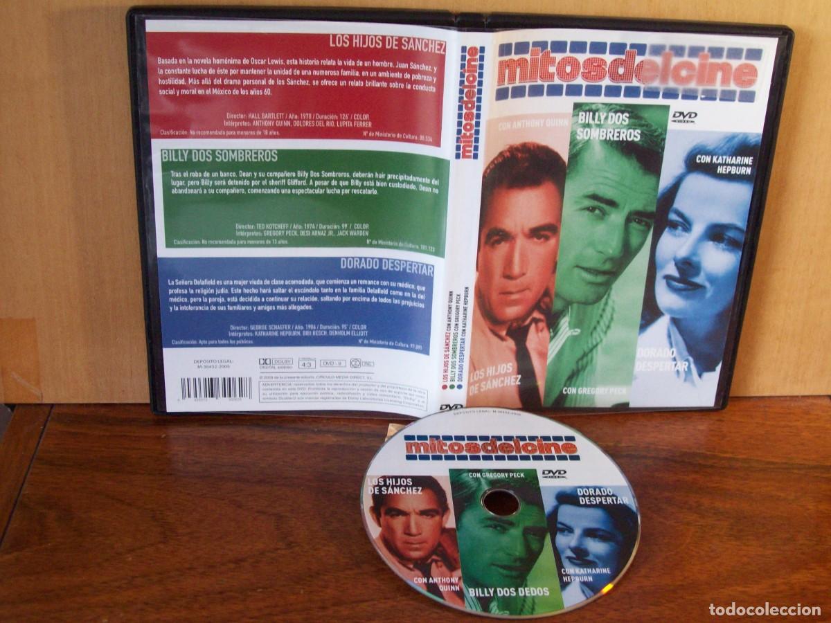 Cine: MITOS DEL CINE: LOS HIJOS DE SANCHEZ - BILLY DOS SOMBREROS - DORADO DESPERTAR - 1 SOLO DVD