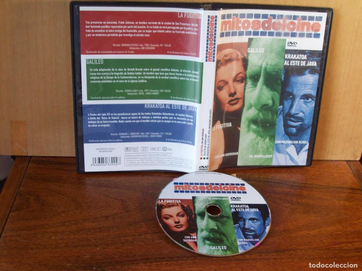 Cine: LA FUGITIVA - GALILEO - KRAKATOA AL ESTE DE JAVA - 3 DVD EN 1 SOLO DVD