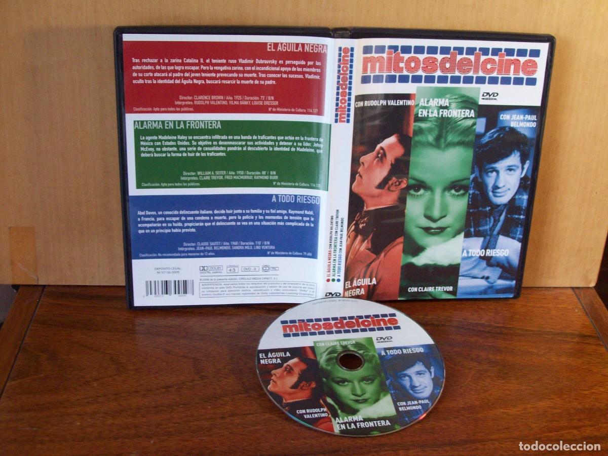 Cine: MITOS DEL CINE : EL AGUILA NEGRA - ALARMA EN LA FRONTERA - A TODO RIESGO - 1 SOLO DVD
