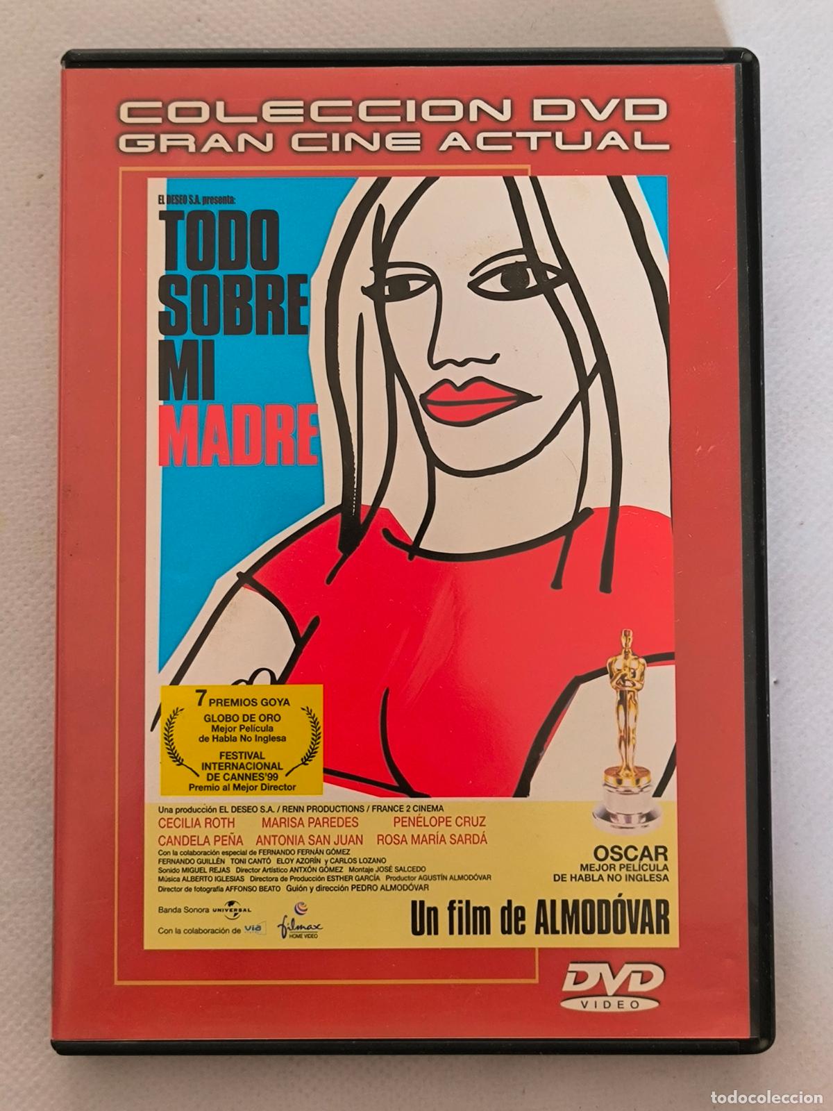 Cine: DVD TODO SOBRE MI MADRE - PEDRO ALMODOVAR (5O)