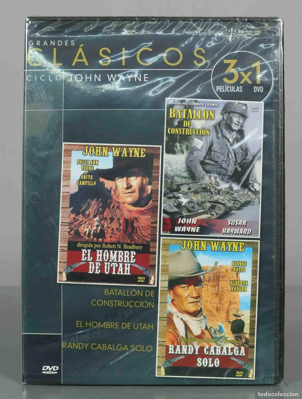 Cinema: DVD. Batall&oacute;n de construcci&oacute;n, El hombre de Utah, Randy cabalga solo - John Wayne PRECINTADO